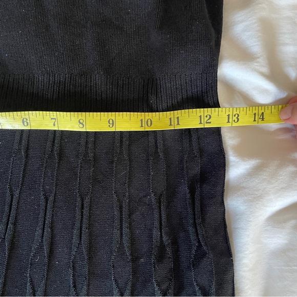 Nanette Lepore Black Ruffle Sleeve Sweater Dress Sz Small - Picture 11 of 12